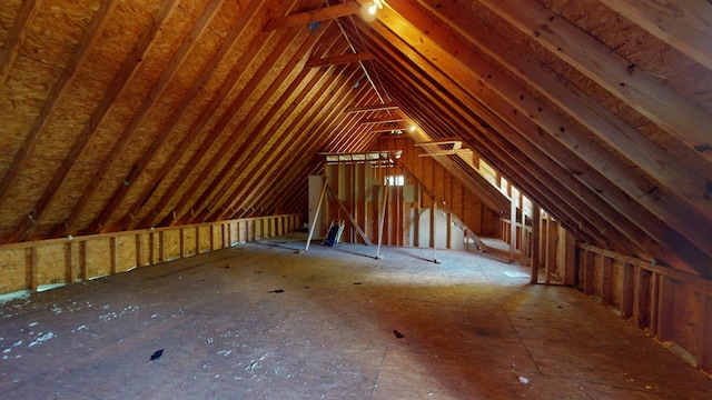 view of attic