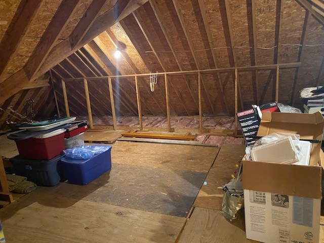 view of attic