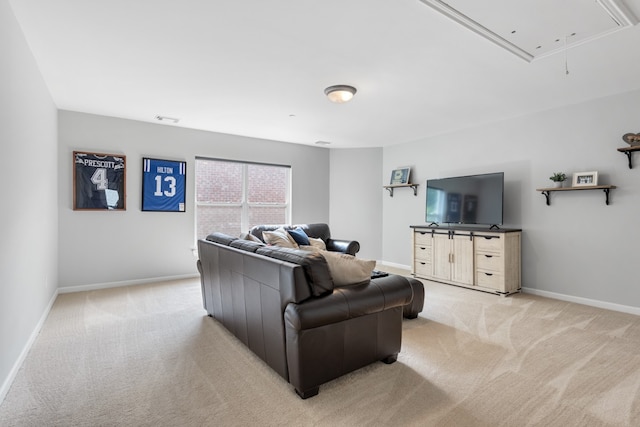 view of carpeted living room