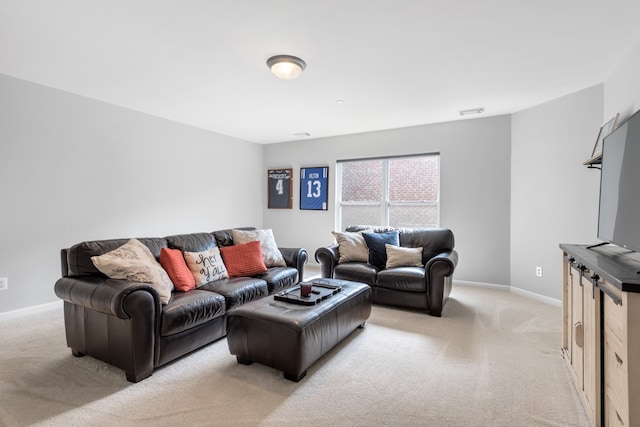 view of carpeted living room