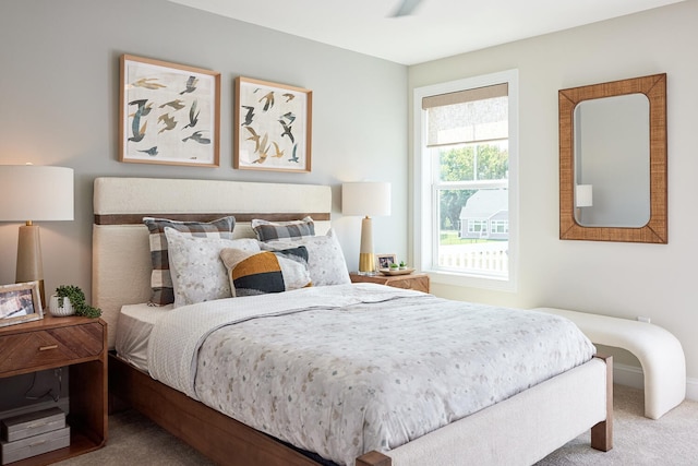 bedroom with carpet flooring