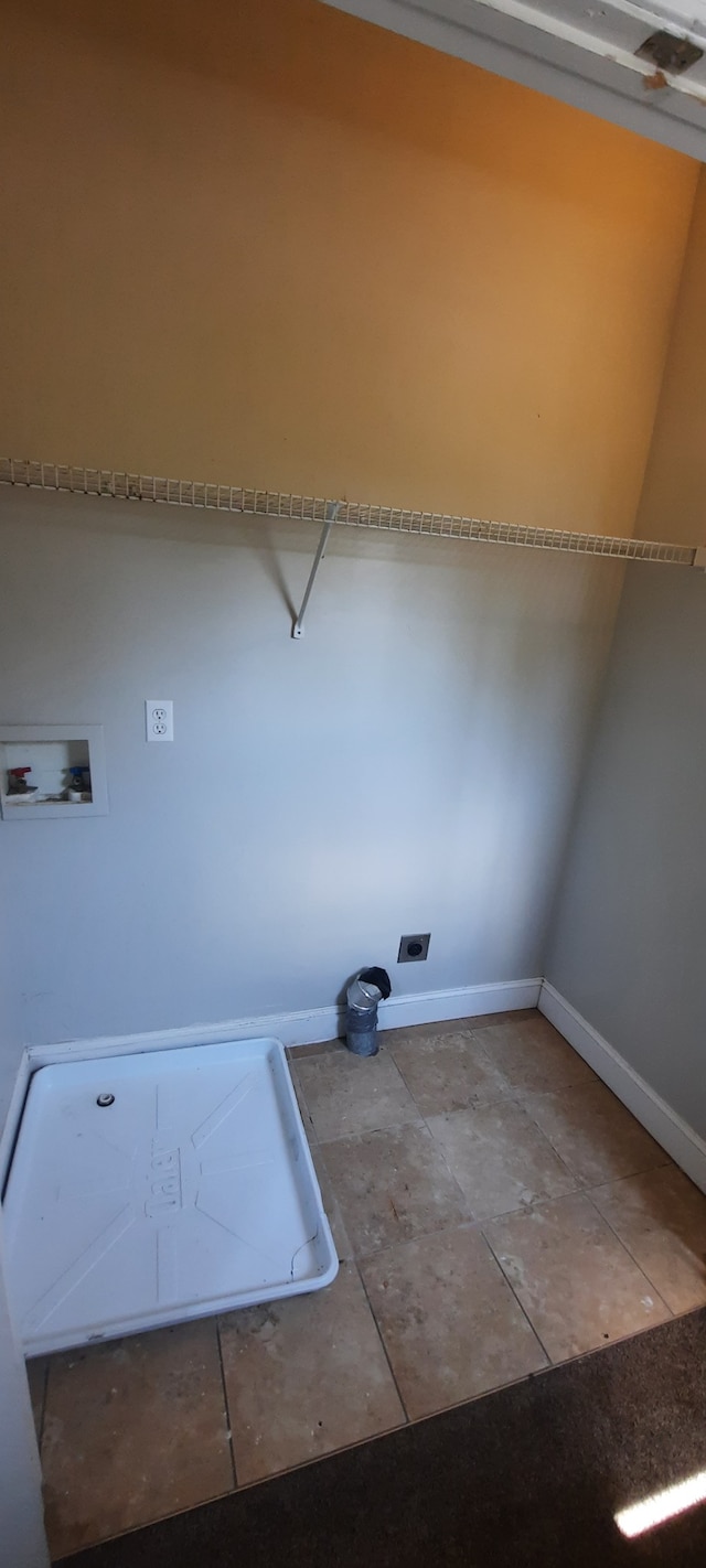 laundry room featuring washer hookup and electric dryer hookup