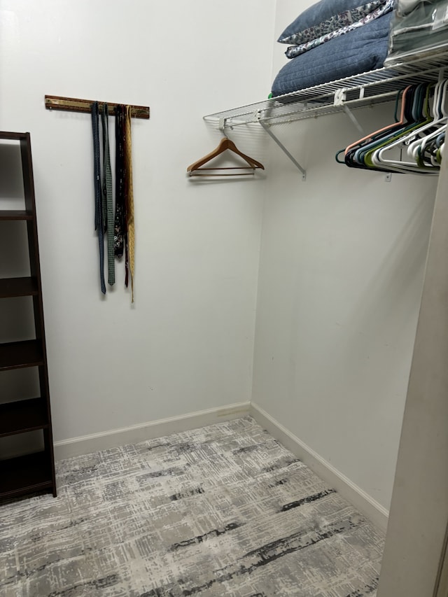 view of walk in closet