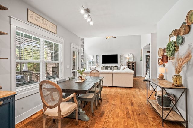 dining room featuring light wood-type flooring