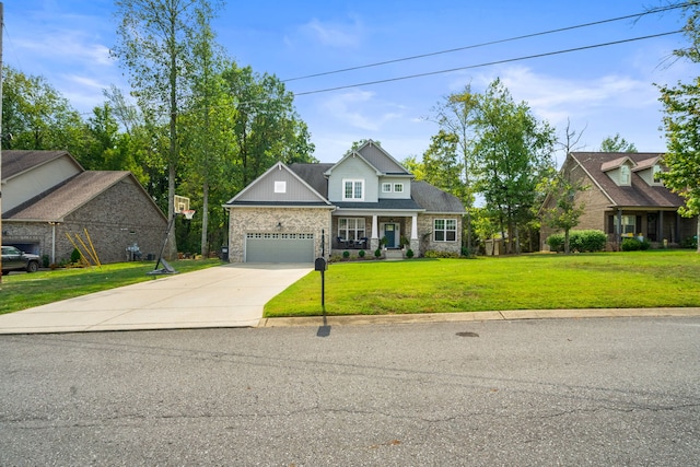 view of front of home with a front yard