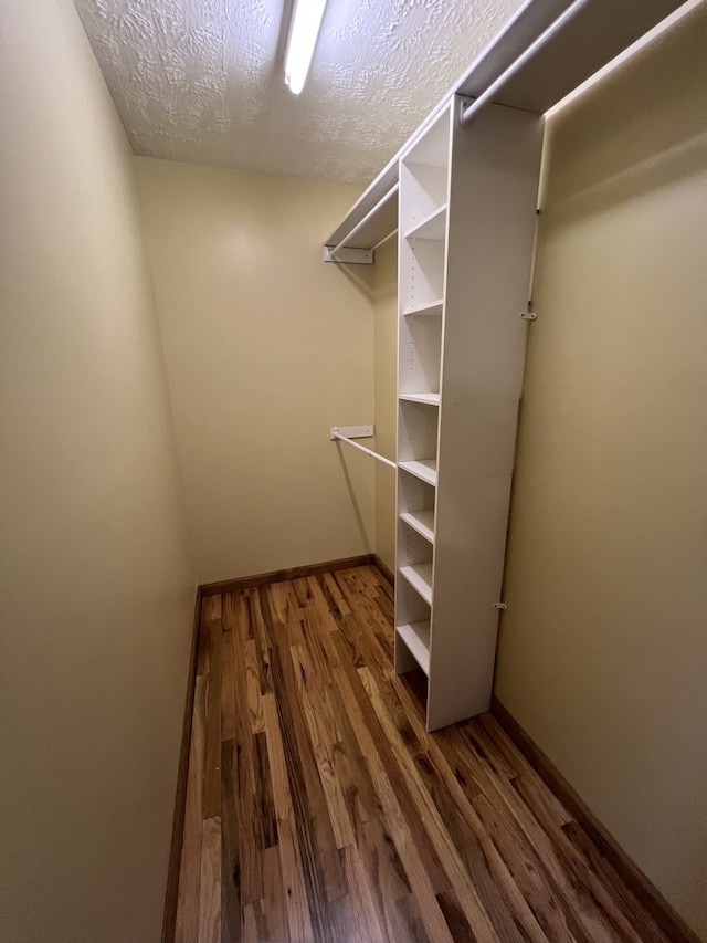 walk in closet featuring hardwood / wood-style floors