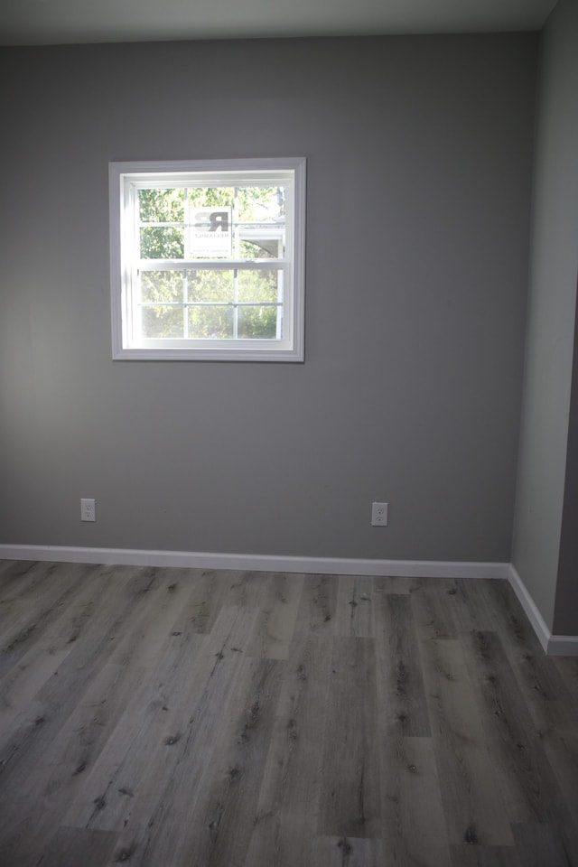 empty room featuring light wood-type flooring