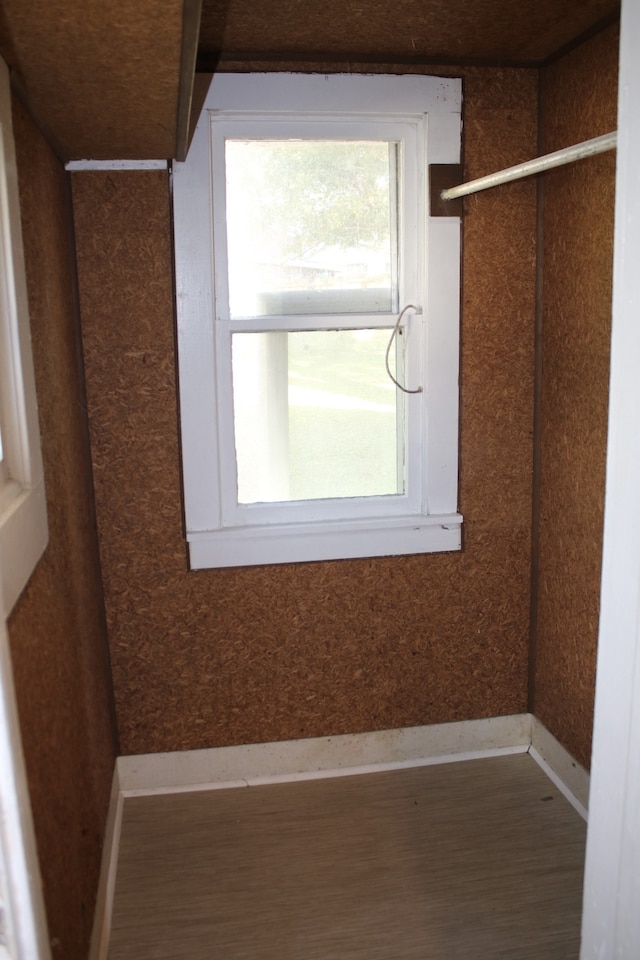 interior space with hardwood / wood-style floors