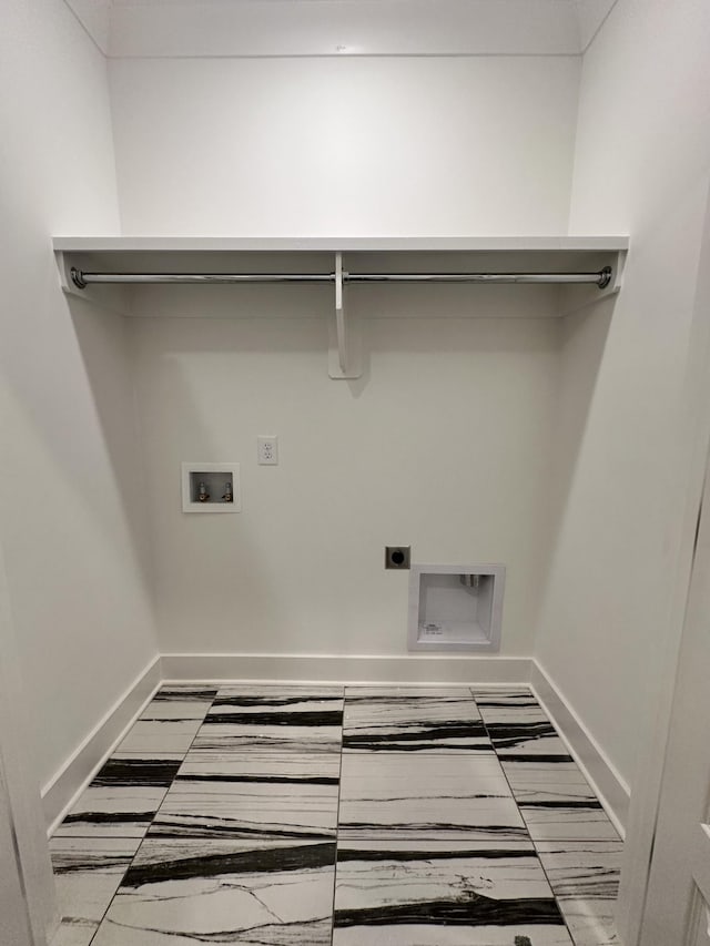 laundry room with hookup for an electric dryer and washer hookup