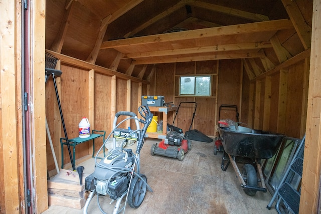 view of storage area