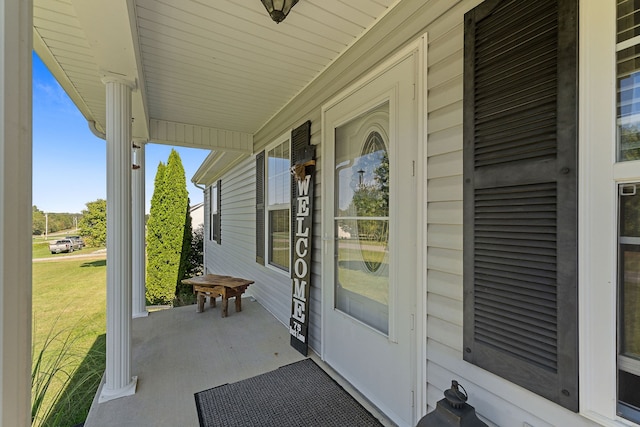 view of patio with a porch