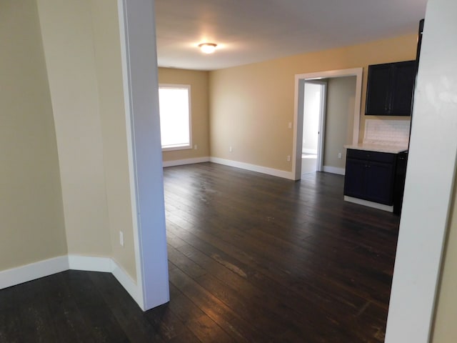 unfurnished room featuring dark hardwood / wood-style floors