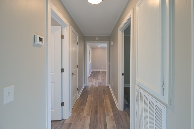 corridor featuring light wood-type flooring