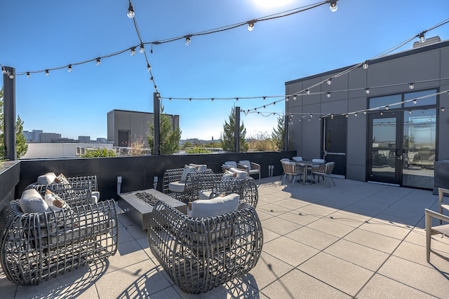 view of patio featuring an outdoor living space