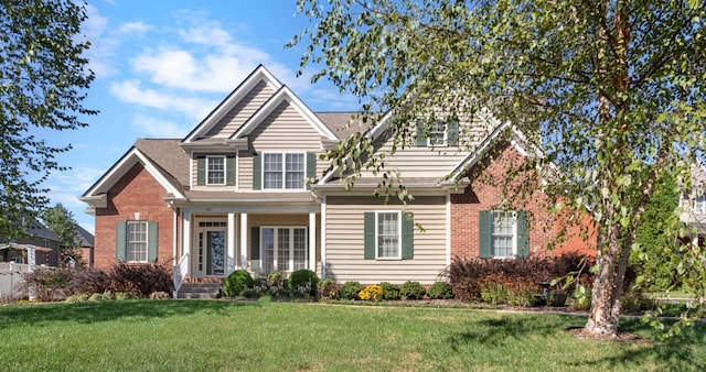 view of front of house with a front yard