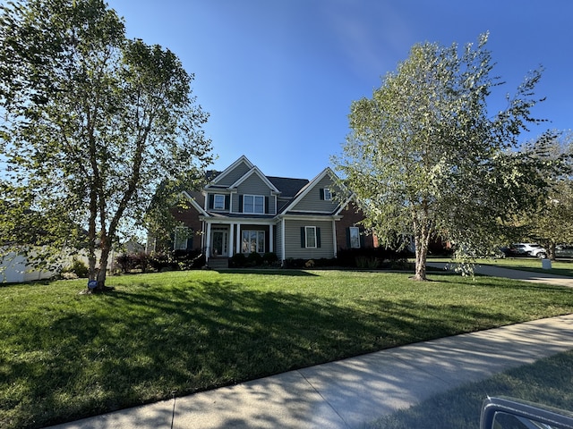 view of front of house with a front yard