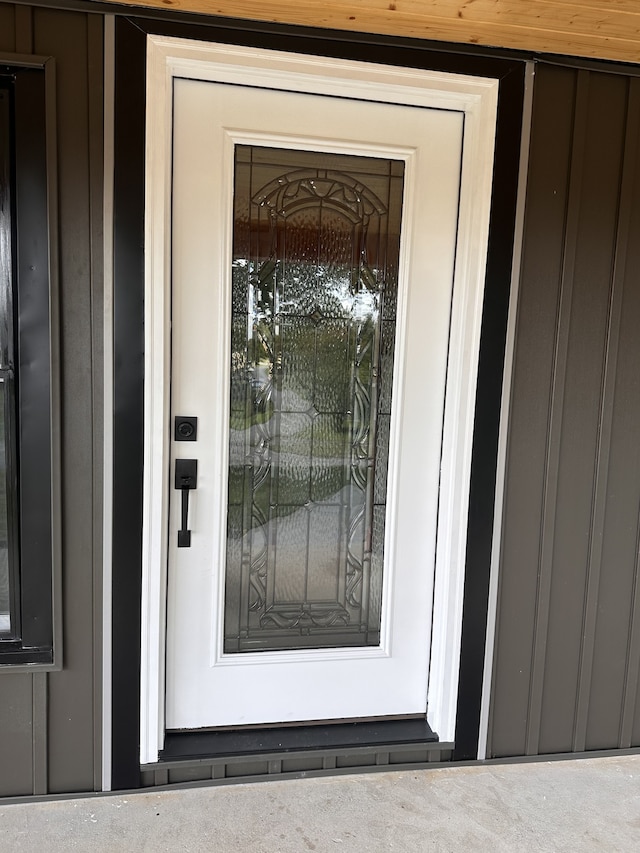 view of doorway to property