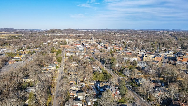 bird's eye view with a mountain view