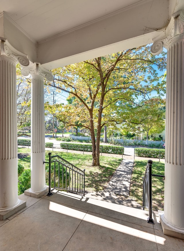 view of patio / terrace with a porch