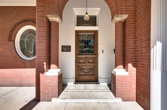 view of exterior entry