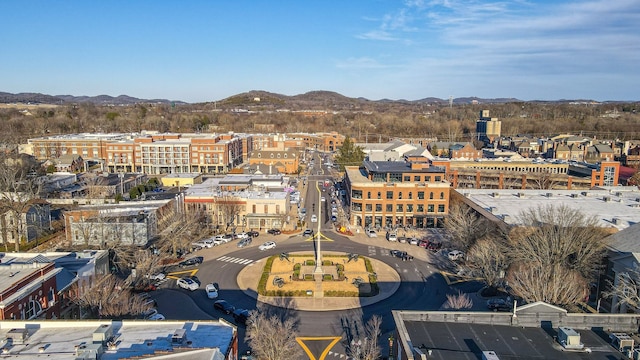 bird's eye view featuring a mountain view