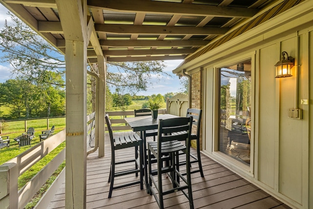 view of wooden terrace