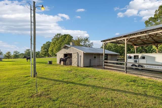 exterior space featuring an outdoor structure