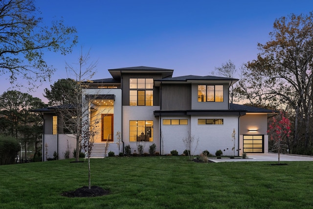6417 Currywood Dr, Nashville, TN 37205 - view of front facade with a garage and a yard