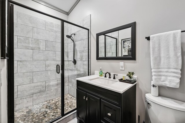 1657 Boswell Rd, Winchester, TN 37398 - bathroom with vanity and a stall shower