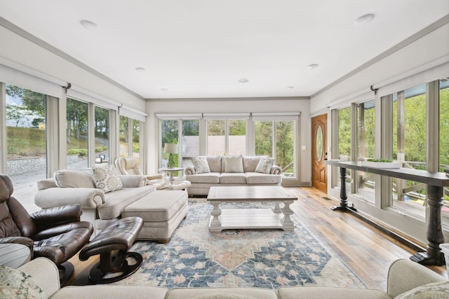 1657 Boswell Rd, Winchester, TN 37398 - sunroom / solarium with wood finished floors and ornamental molding