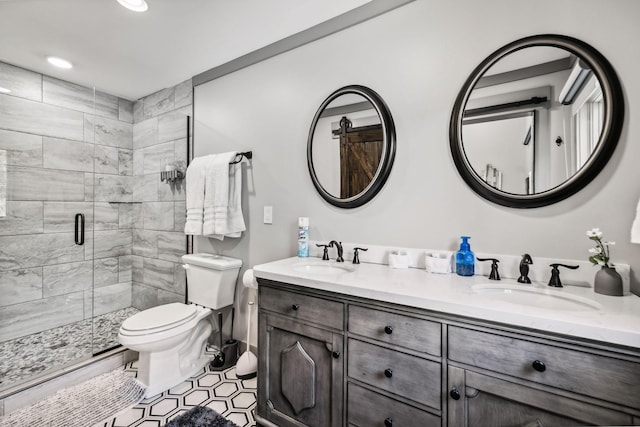 1657 Boswell Rd, Winchester, TN 37398 - bathroom with a stall shower and double vanity