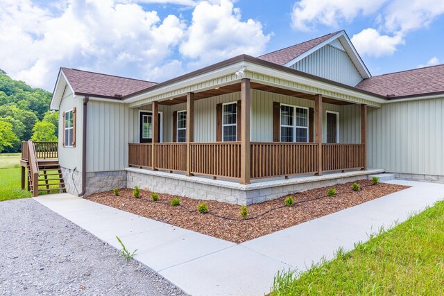 10890 Minor Hill Hwy, Goodspring, TN 38460 - view of home's exterior featuring covered porch and a shingled roof
