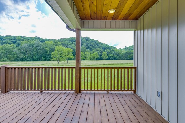10890 Minor Hill Hwy, Goodspring, TN 38460 - wooden terrace with a forest view