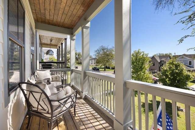 balcony with covered porch