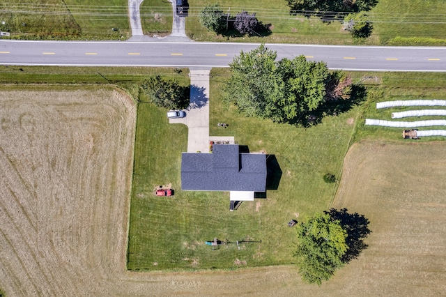 drone / aerial view with a rural view