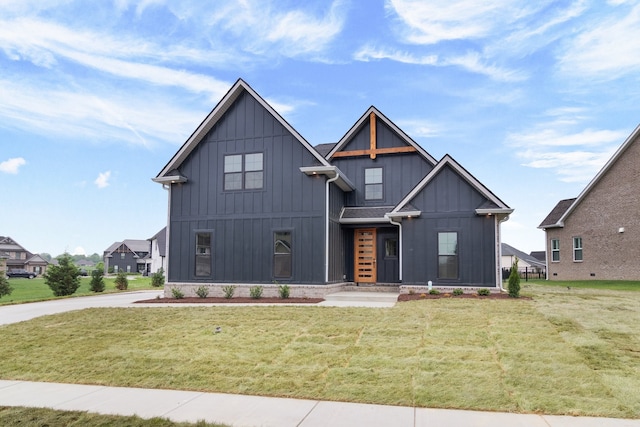 view of front of house with a front yard