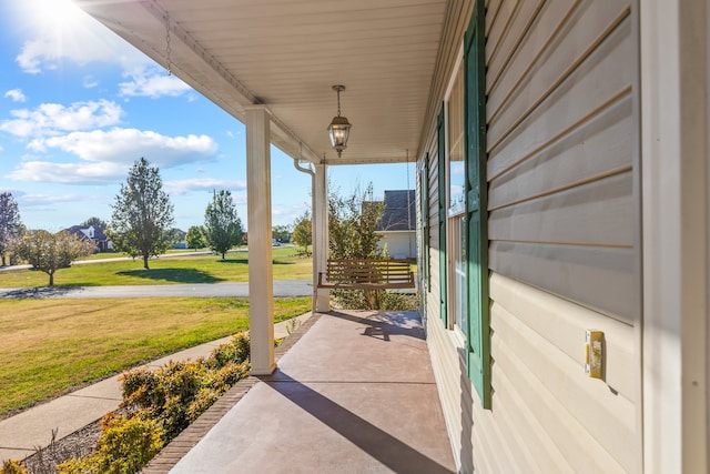 view of patio with a porch