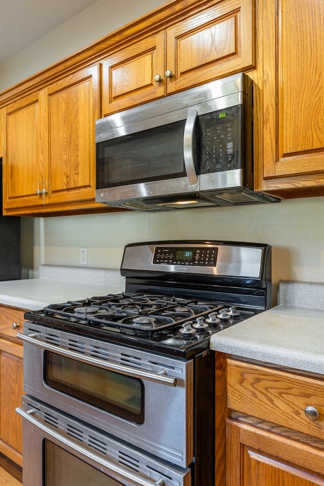 kitchen with appliances with stainless steel finishes