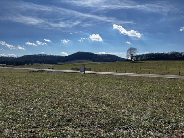 property view of mountains with a rural view