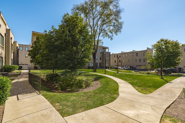 view of community with a yard