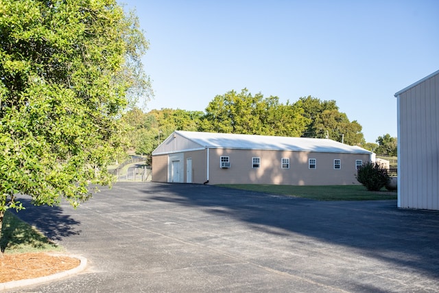 exterior space featuring a garage