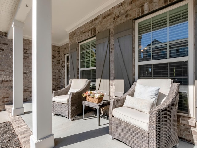 view of patio / terrace with a porch