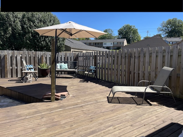 view of wooden deck