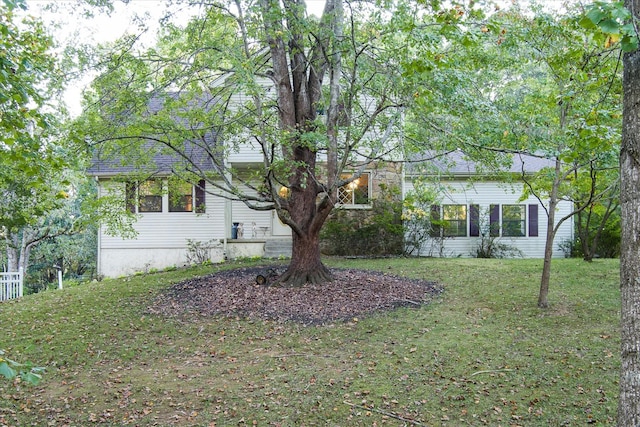 exterior space with a front lawn