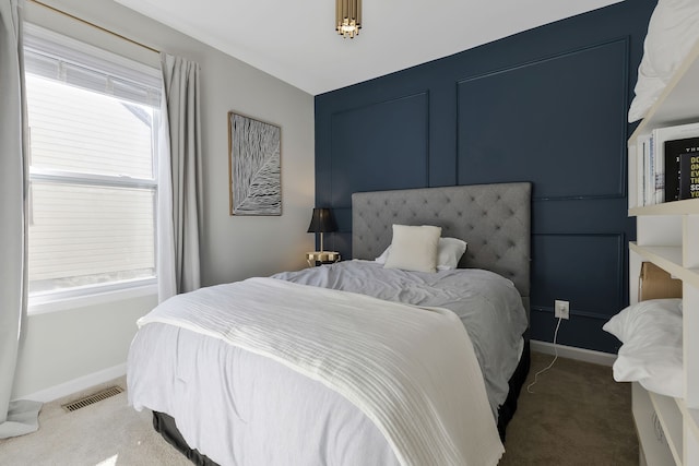 bedroom with carpet floors