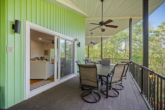 view of sunroom