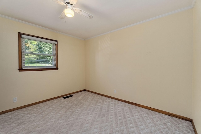 111 Parkview Dr, Mcminnville, TN 37110 - spare room with visible vents, baseboards, and ornamental molding