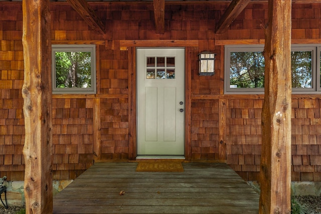 view of exterior entry
