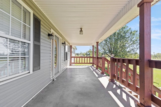 view of patio with covered porch