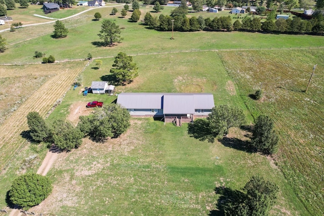 bird's eye view featuring a rural view